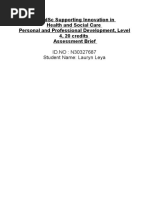 FDSC Supporting Innovation in Health and Social Care Personal and Professional Development, Level 4, 20 Credits Assessment Brief