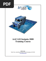 Artcam Insignia 2008 Training Course: Talbot Way, Small Heath Business Park, Birmingham, B10 0Hj