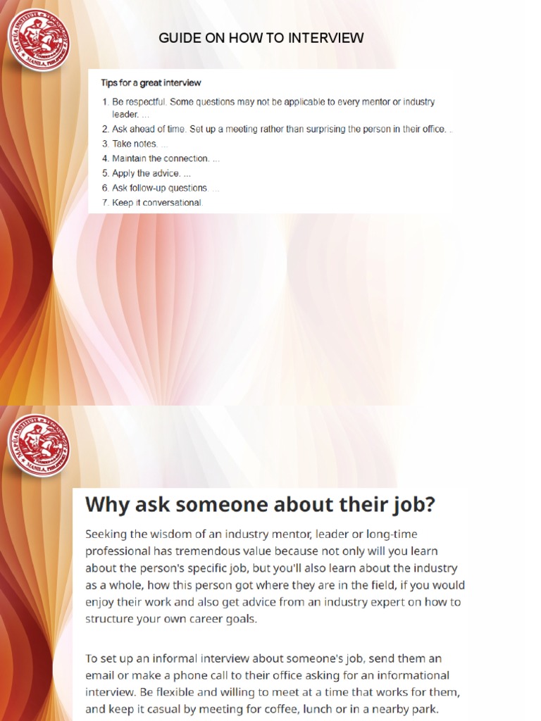 Guide On How To Interview | PDF