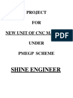 Project FOR New Unit of CNC Machine Under Pmegp Scheme: Shine Engineer