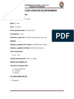 Proceso de Atención de Enfermería: Universidad Nacional "Siglo XX" Carrera Enfermeria