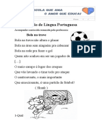 Questão TEXTO IIIÉ uma partida de Futebol (letra e música de