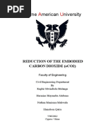 Irne Merican Niversity: Reduction of The Embodied Carbon Dioxide (Eco2)