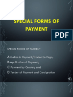 Special Forms of Payment