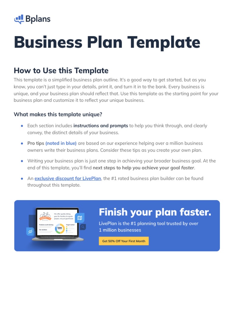 Bplans Business Plan Template PDF Expense Debits And Credits