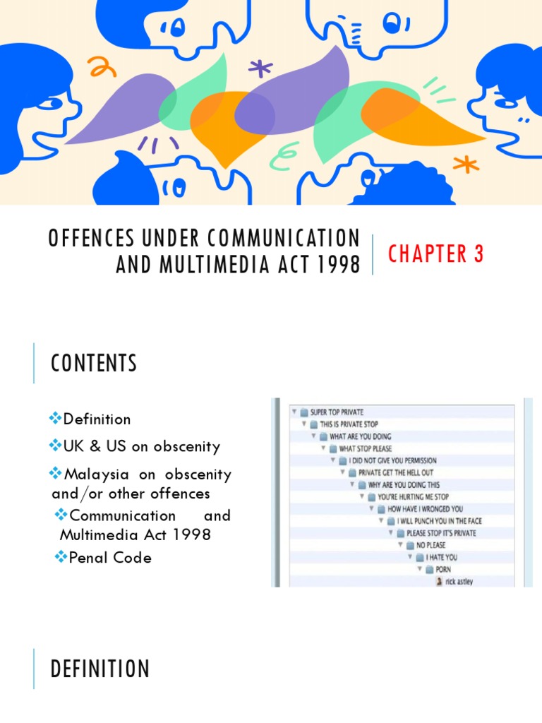Offences Under Communication and Multimedia Act 1998 PDF Obscenity