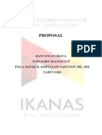 Proposal: Rancangan Biaya Turnamen Ikanas Cup Piala Bapak H. Saipullah Nasution, SH, MM TAHUN 2023