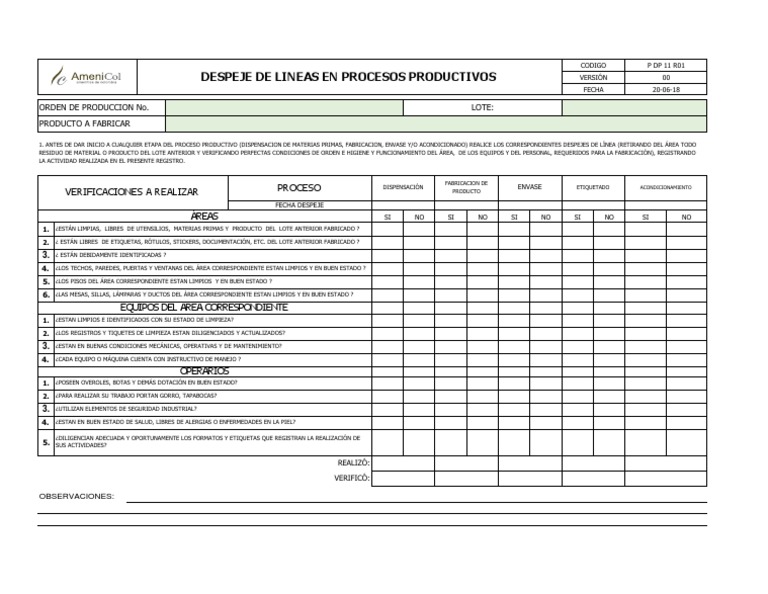 Despeje de Linea PDF