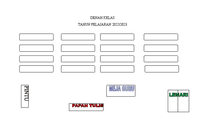 Rencana Tata Letak Kelas Untuk Tahun Pelajaran 2022 2023 Pdf