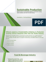 Sustainable Production: Submitted To:-Prof Swati Sharma