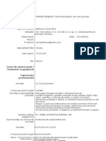 Curriculum Vitae Europass: Informaţii Personale