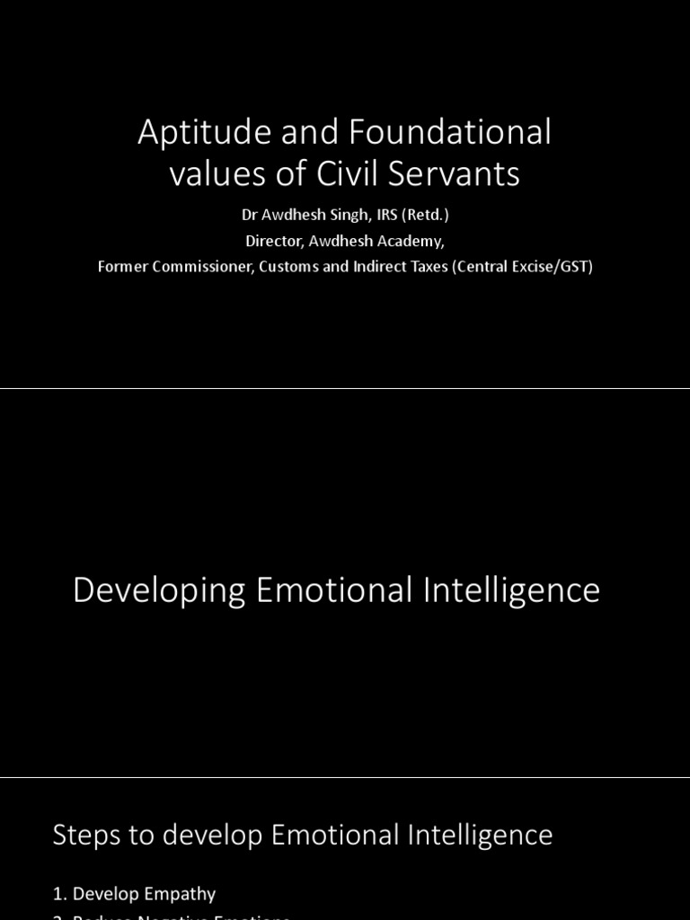 Civil Servants' Aptitude and Values | PDF | Integrity | Compassion