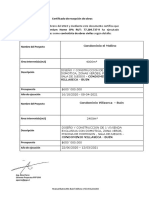 Certificado de Recepción de Obras: Ing. Alex Parra Gerente Proyectos PYP SPA Aparra@pyp - CL