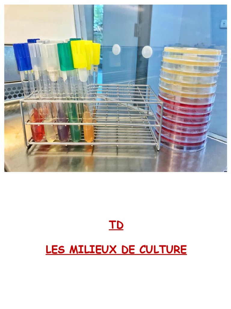 TD 1 Les Mileux de Culture | PDF | Milieu de culture | Protéines