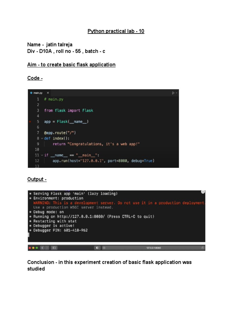 Python Lab - 10 Exp | PDF
