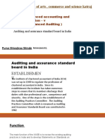 Sarhad College of Arts, Commerce and Science Katraj: Advanced Accounting and Taxation - V (Advanced Auditing)