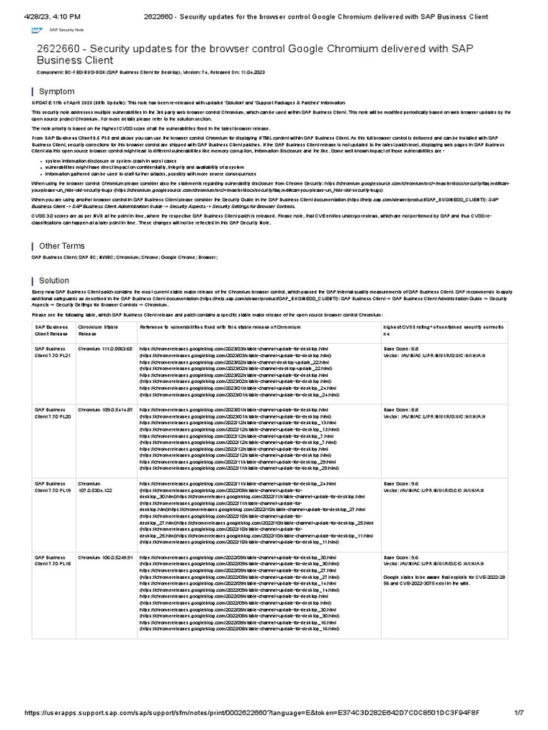 Security updates for the browser control google chromium delivered with