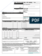 Standard Truckload Bill of Lading: Bar Code Space