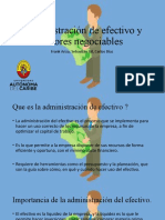 Administración de Efectivo y Valores Negociables: Frank Ariza, Sebastián Gil, Carlos Díaz