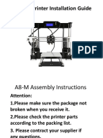 A8-M 3D Printer Installation Guide