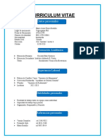 Curriculum Vitae: Datos Personales