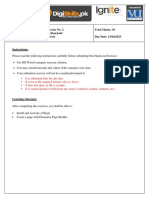 Hands-On Exercise No. 2 Digiskills 2.0 Batch-04 Wordpress Total Marks: 10 Due Date: 13/04/2023