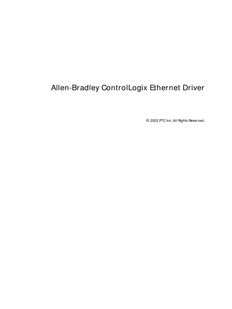 Allen Bradley Controllogix Ethernet Manual | PDF