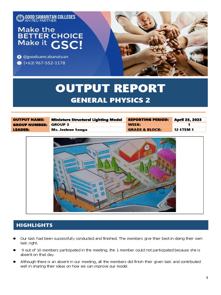 Output Report Group 3 Physics 2 | PDF | Behavior Modification | Learning