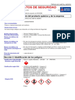 Hoja de Datos de Seguridad: Sección 1. Identificación Del Producto Químico y de La Empresa