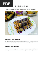 Business Plan: Product: Ube Turon Malagkit With Cheese