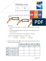 Proposta de Teste 9.º Ano