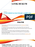 Politik Hukum: Universitas Bandar Lampung