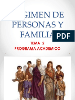 Regimen de Personas Y Familia: Tema 2 Programa Academico