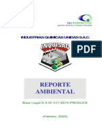 Reporte Ambiental: Industrias Quimicas Unidas S.A.C