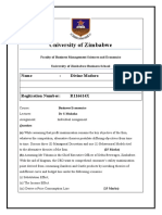 Madorodee Economics Assignment