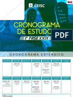 Cronograma extensivo de aulas e eventos