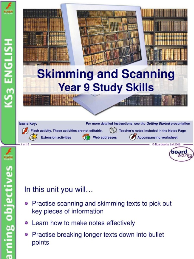 Skimming and Scanning | PDF