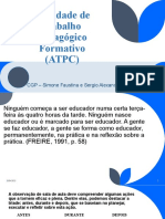 Atividade de Trabalho Pedagógico Formativo (ATPC) : CGP - Simone Faustina e Sergio Alexandre Rossanese