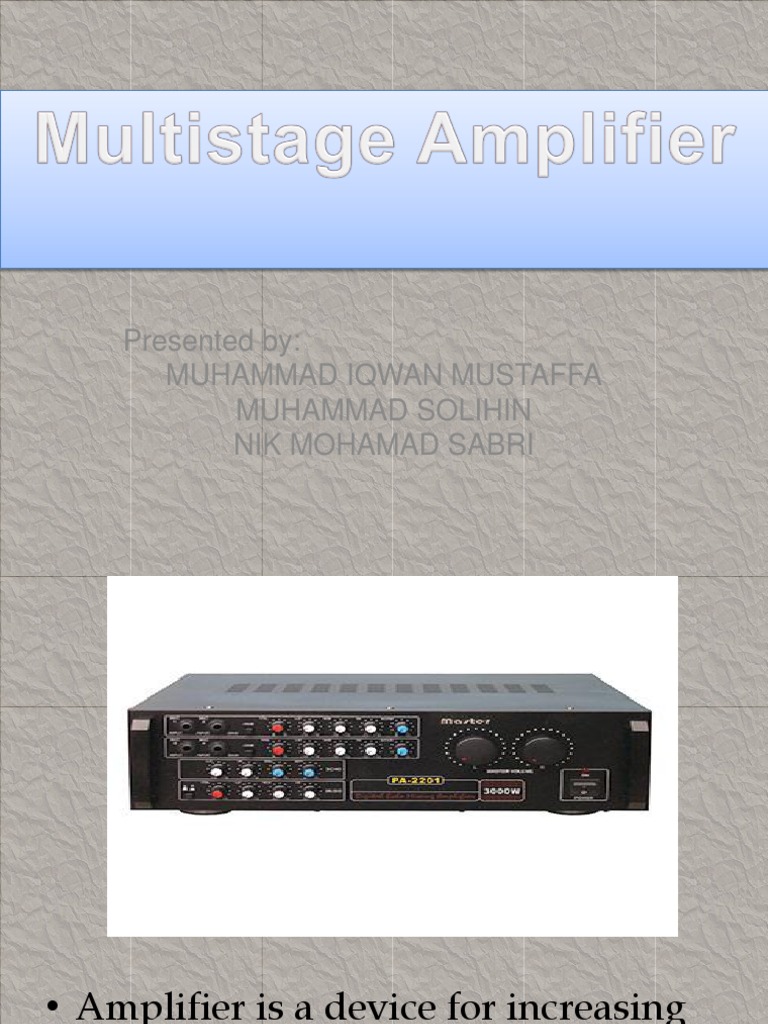 Design and Characteristics of Multistage Amplifiers Using OpenLoop and