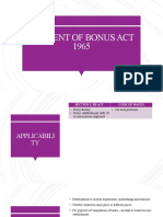 Payment of Bonus Act 1965