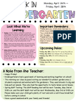 Kindergarten Newsletter 4-28-23