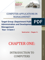 Computer Applications in Managamenet