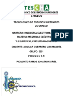 Tecnológico de Estudios Superiores de Chalco: "1.2 Ejercicio, Circuito Magnetico "