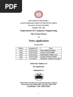 Notes Application: Department of Computer Engineering