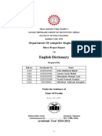English Dictionary: Department of Computer Engineering