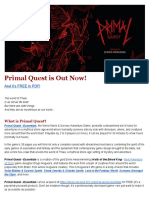 Primal Quest Is Out Now!: and It's FREE in PDF!