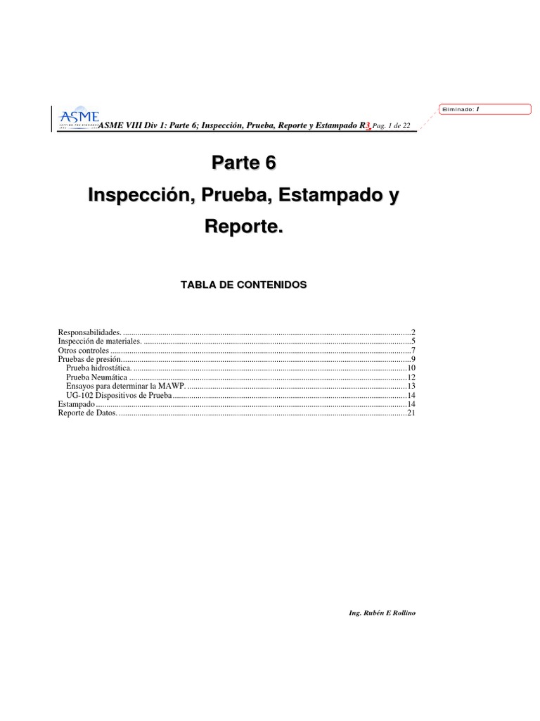 Inspección y Estampado ASME U | PDF | Construcción | Soldadura