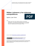 Niklas Luhmann y los sistemas autopoieticos