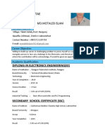 Curriculum Vitae Of: MD - Motaleb Islam