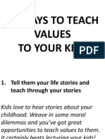 10 Ways To Teach Values